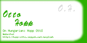 otto hopp business card