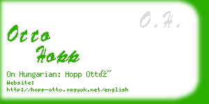 otto hopp business card